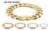 8mm10mm12mm14mm16mm18mm Stainless Steel Bracelets 18K Gold Plated High Polished Miami Cuban Link Men Punk Curb Chain Butterfl4937237