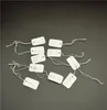 1000pcs white paper Tags with Elastic String Hang Tags label for Jewelry7259739