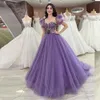 Luxury Evening Dresses For Women 2023 Tulle Sequined Ball Gown Prom Gown Sweetheart Short Sleeve Formal Evening Gown