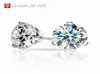 Gigajewe Totalt 3CT EF VVS1 Diamond Stud Earring Moissanite 18K White Gold Plated 925 Silver Jewelry Woman Girl Girlate GMSE0145461173