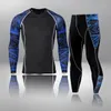 メンズサーマルアンダーウェアセット圧縮スポーツスーツスウェットクイック乾燥サーマメンズ衣類ロングジョン231213
