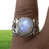 Vintage Big Healing Crystal Rings For Women Boho Antique Indian Moonstone Ring Jewelry Girls Ladies Gifts jz03015185904700532