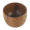 Bowls 1pc Salad Bowl Wooden Whole Wood Pure Hand Grinding Mellow Smooth Anti-fall Home Kitchen Tool Accessories High Quality