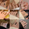 Band Rings Pearl Zircon Ring Women s High End Niche Temperament Open Poyme Finger Light Luxury Retro Hand smycken Partihandel 231213