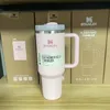 Wholesale 40oz insulated cup with straw stainless steel handle ice cream cup car mounted car cup