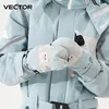 Sports Gloves VECTOR Women Professional Five Finger Ski Ultralight Thicken Warm Winter Fleece Mitten Waterproof Snowboard 231212