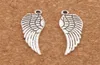 Perles breloque ailes d'ange, lot de 200 pièces, pendentifs antiques en bronze argenté, 124x25mm, bijoux à la mode, DIY, L0844090599