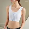 Intimo modellante da donna con fibbia anteriore Raccoglitori per il petto FTM Cosplay Gilet transessuale Intimo corto avvolgente Estate Casual Lesbica Abbigliamento sportivo Corsetto