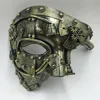 Steampunk Phantom Masquerade Cosplay Maschera Ball Mezza faccia Uomo Punk Costume Halloween Party Costume Puntelli 200929344A