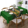 Table Cloth Dashiki Inspired Tablecloth Green African Print Protector Rectangular Vintage Decor Home Dining Graphic Cover