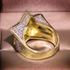 Grande bague pentagramme en pierre de Zircon scintillante, style Hip Hop, étoile, pour femmes et hommes, bijoux à la mode, bague de fiançailles de mariage, nouvelle collection 2020, 268x