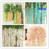 10Colors 90CM Artificial Wisteria Silk Flower Vine For DIY Home Party Wedding Garden Floral Decoration Living Room Valentine Day6084874