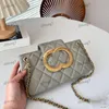 24c retro duże logo moda damska torba na ramię 24,5 cm skórzana diamentowa złota sprzęt metalowa klamra luksusowa torebka Matelasse Crossbody torebki pod pachami torebki sacoche