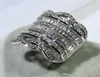 Lyxsmycken unika 925 Sterling Silver Full Stack 5A Cubic Zirconia Cz Diamond Wide Rings Party Women Wedding Band Finger Band 2097362