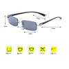 Sunglasses Rimless Myopia Men Polarized Driving Sun Glasses For Male -1.0 -1.5 -1.75 -2.0 -2.5 Men's Optical Eyewear Anti Glare