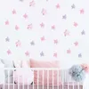 30 pièces/ensemble aquarelle violet rose couleur dessin animé étoiles motif Stickers muraux bébé chambre de bébé Stickers muraux pour chambre d'enfants chambre