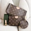 mens Clutch Bags M44840 fashion luxurys Designer Wallets 3 piece set hand bag travel Women Totes Cross Body Leather Shoulder Bag