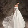 Exquisites Prinzessin-Hochzeitskleid aus der Schulter, Perlen, Pailletten, Reißverschluss hinten, Braut-Ballkleid, Vestidos de Noiva, Neu