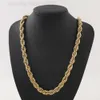 18k Real Gold Plated 10MM Stainless Steel chain for jewelry making Mens Womens Necklace Twist Rope Chain 16-47 inches