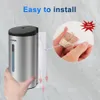 Flytande tvåldispenser aike automatisk skum tvål dispenser väggmonterad kommersiell smart sensor badrum flytande tvål dispenser stor kapacitet 700 ml 231213