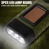 LED -ficklampa Torch Lantern Professional Hand Crank Dynamo Portable för utomhus camping bergsklättring solenergi tältljus