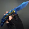 9 "Dragon Blue Titanium Folding Pocket Knife Cosplay Fade Collection 3D Graphic Survival Camping Knives Godkvalitet Partihandel