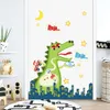 Vriendelijke dinosaurus muurstickers voor kinderkamer cartoon dieren home decor creatieve kunst vinyl muurtattoo creatieve huisdecoratie