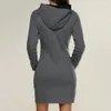 メンズパーカースウェットシャツ秋の女性の長いフーディースウェットシャツドレスS5XL女性用フルスリーブプルオーバー