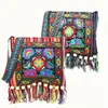 Винтажная этническая сумка для хранения на плечо Hmong, вышивка кисточками, сумка-мессенджер с кисточками в стиле бохо, подвесной органайзер для хранения Bags261T