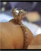 Band Womens Designer Romantic Zircon Shining Rings Round Stone Wedding Bridal Fashion Jewelry Engagement Ring For Women Drop Deliv3642913