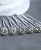 10pcs Fashion Wedding Bridal Pearl Flower Clear Crystal Rhinestone Hair Pins Clips Druhna Hairwear Jewelry Akcesoria H07741026