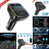 New Other Auto Electronics Car Bluetooth 5.0 FM Transmitter PD Type-C Dual USB 3.1A Fast Charger Colorful Ambient Light Handsfree MP3 Modulator Player