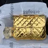 24C Womens Patent Leather Gold/Silver Classic Flap Quilted Bags With Star Charm Gold Metal Hardware Matelasse Chian Crossbody Rectangular Handbags 19x13cm 23x18cm