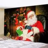 Arazzi Decorazione natalizia per la casa, arazzo con scena psichedelica hippie, albero di Natale, decorazione da parete per camera da letto, lenzuolo