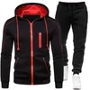 Trainingsanzüge für Männer Männer Trainingsanzug Herbst Winter Sets männer Zipper Hoodies Jogginghose 2 Stück Anzug Mit Kapuze Casual Sets Männliche Kleidung 231213