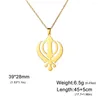 Pendentif Colliers Dawapara Classique Khanda Collier Sikhisme Symbole Protection Religieuse Amulette En Acier Inoxydable Bijoux En Gros