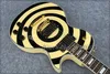 Tienda personalizada Zakk Wylde Bullseye Guitarra eléctrica Hardware dorado Cuerpo de caoba Guitarra Envío gratis