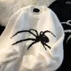 Swery męskie sweter męski pająka jesień i zima ciepłe luźne okrągłe okrągły aksamitna koszulka szyi miękka leniwy styl zagęszczony sweter 231212