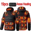 Men's Jackets 19/11/9 Areas Heated Jacket Men Electric Heating Jackets Heated Down Coat Men Women Clothing Winter Heatable Cotton Jacket Veste 231213