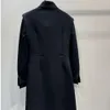 23ss mulheres vestido designer vestidos mulheres outono moda triângulo lapela vestido com zíper longo casual cor sólida emagrecimento espartilho saia longa