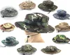 Camuflagem Chapéu de balde Proteção ao ar livre Montanhista Capfet Sun Hat Summer Summer respirável largura chapéus com corda apertada1187595