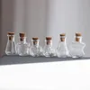 Flaskor 5/10/20st 1:12 Dollhouse Mini Storage Tank Glass Bottle With Cork Cover Tiny Jar Flower Vases Model Toys Doll House Decor