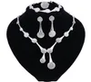 Afrikanische Perlen Schmuckset Kristall Hochzeit Halskette Ohrringe Ring Set Damenbekleidung Accessoires Brautschmuck Sets 20189599600