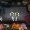 Charme Hippie Tribal Soleil Croissant Boucles D'oreilles En Laiton Couleur Sorcière Bijoux Bohême Anniversaire Magique Pierre Claire Point Femmes Mode Cadeau 231213