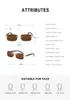 Lunettes de soleil de créateurs Lunettes de soleil à la mode pour hommes Lunettes de soleil résistantes à la jambe en bois d'origine sans cadre