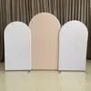 Autres fournitures de fête d'événement Toiles de fond d'arc personnalisées Rose Bleu Beige Blanc Décoration d'anniversaire Couvertures de bannière avec Stands2105