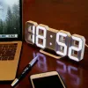 Design moderne 3D mur LED horloge réveils numériques maison salon bureau Table bureau horloge de nuit affichage