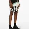 Rhude Pants Designer Mash Man Brorks Black and White Patchwork Printed Dipstring Casual Summer Fashion Dopasowanie kolorów