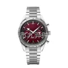 2024 Designer Omegawatch Fashion 5-Needle Chronograph Solid Steel Band Men's Business Chronograph Watch Om