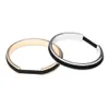 Bangle 30 Pieceslot Hair Tie Bracelets For Women Men Rose Gold Color Silver Metal Open Cuff Bangles Black Rope Hand Jewelry5192736